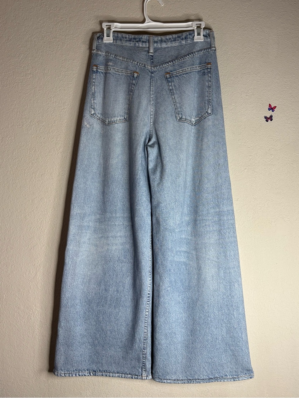 Rag & Bone Miramar Sofie High Waist Wide Leg Cotton Terry Sweatpant Jeans 27 - Picture 3 of 6